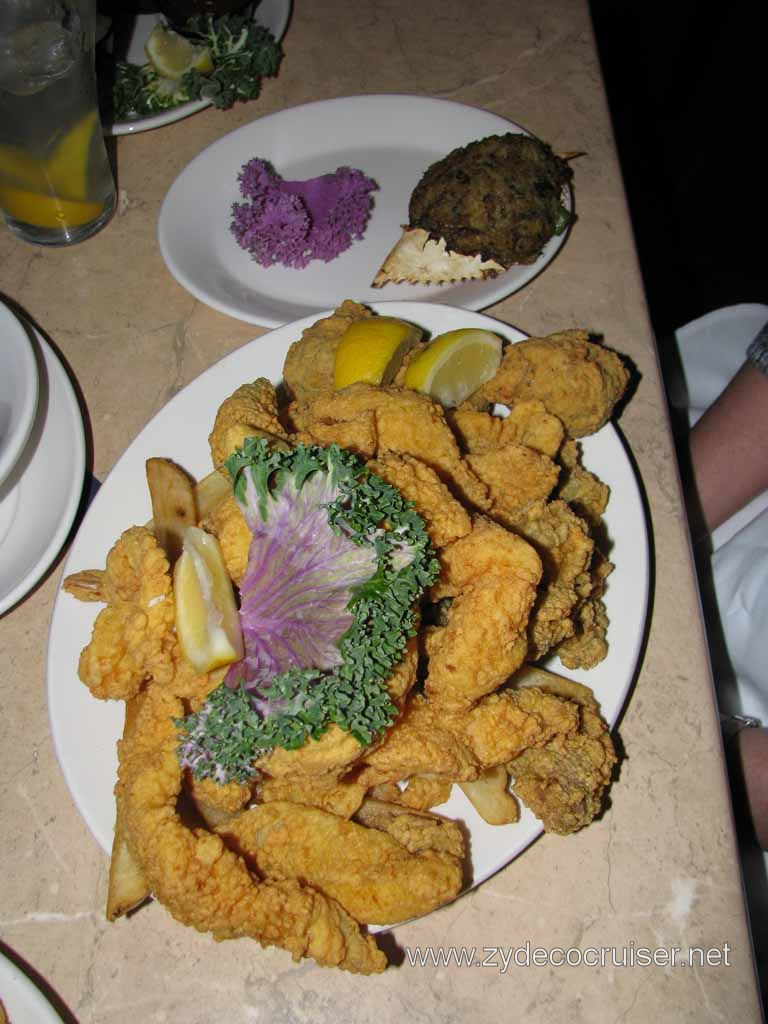 005: Deanie's, New Orleans, French Quarter, 1/2 Seafood Platter with stuffed crab instead of softshell crab