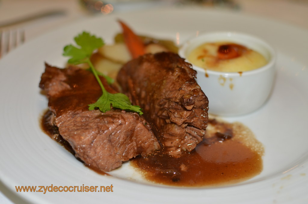 094: Carnival Magic, BC5, John Heald's Bloggers Cruise 5, Embarkation Day, MDR Dinner, Tender Braised Beef Brisket in Gravy