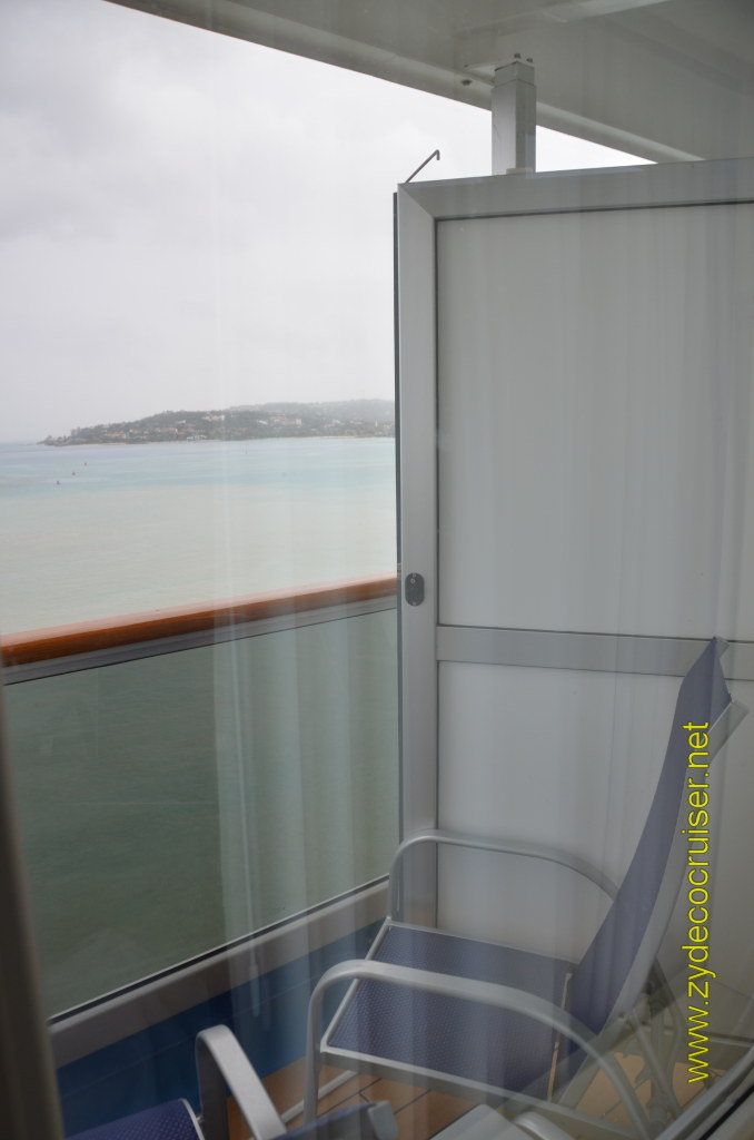 004: was surprised they opened the balcony partitions and started cleaning with any advance notice to us