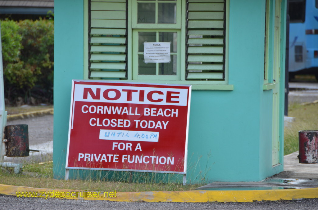 219: Carnival Magic, BC5, John Heald's Bloggers Cruise 5, Montego Bay, Jamaica, Cornwall Beach, I wonder if a ship excursion closed it