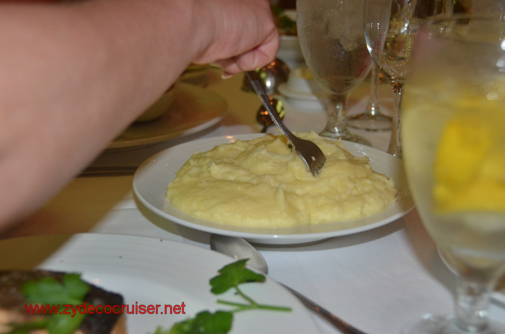 307: Carnival Magic, BC5, John Heald's Bloggers Cruise 5, Cozumel, MDR Dinner, with a HUGE side order of mashed potatoes