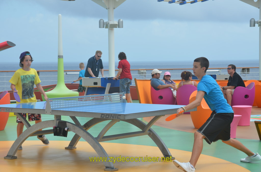105: Carnival Magic, BC5, John Heald's Bloggers Cruise 5, Sea Day 3, Sports Square, Ping Pong Table, 
