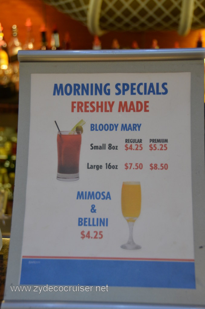 048: Carnival Conquest, Nov 13th-20th, 2011, Morning Drink Specials, Bloody Mary, 