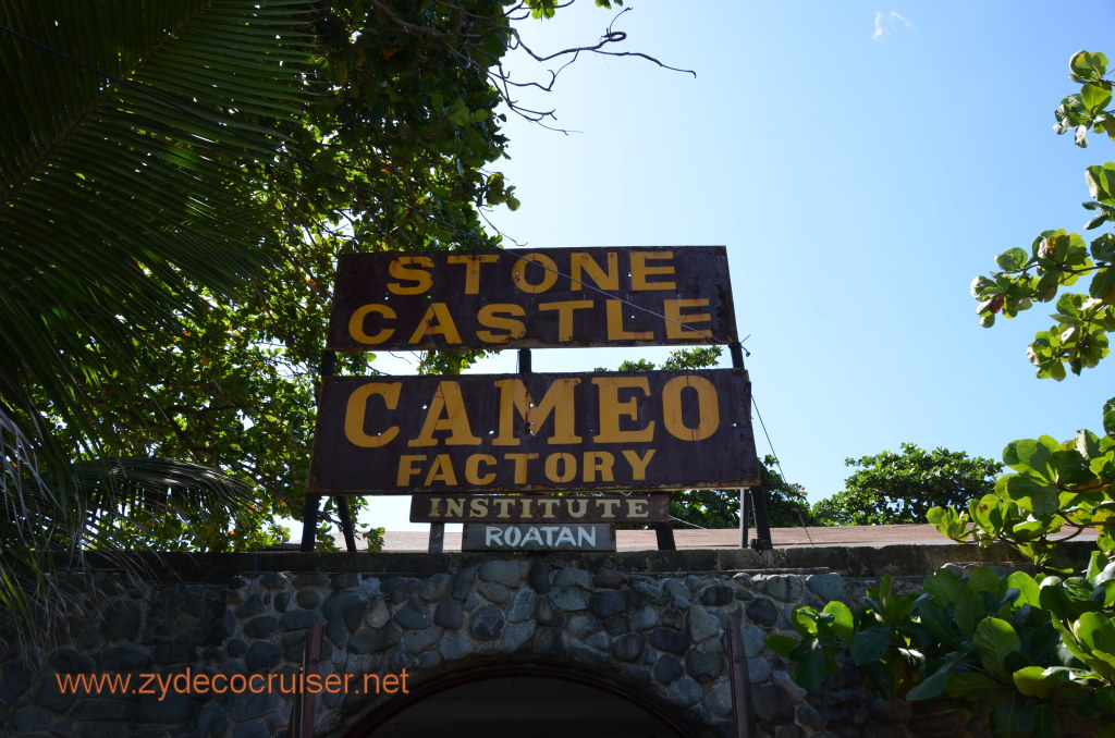 218: Carnival Conquest, Nov 17, 2011, Roatan, Stone Castle Cameo Factory, 