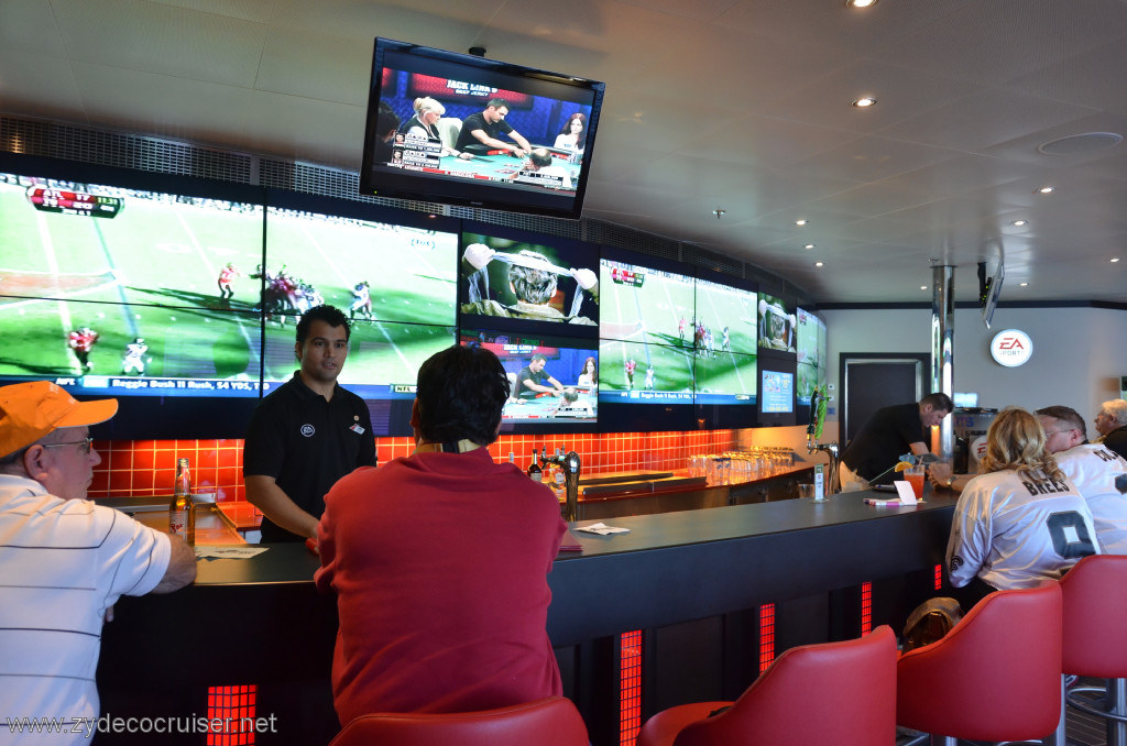 104: Carnival Conquest, New Orleans, Embarkation, EA Sports Bar, 