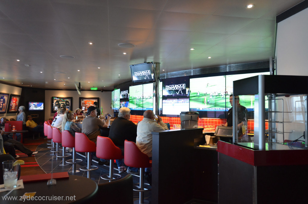 106: Carnival Conquest, New Orleans, Embarkation, EA Sports Bar, 