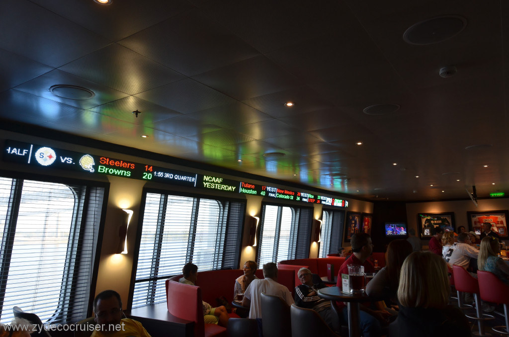 107: Carnival Conquest, New Orleans, Embarkation, EA Sports Bar, 