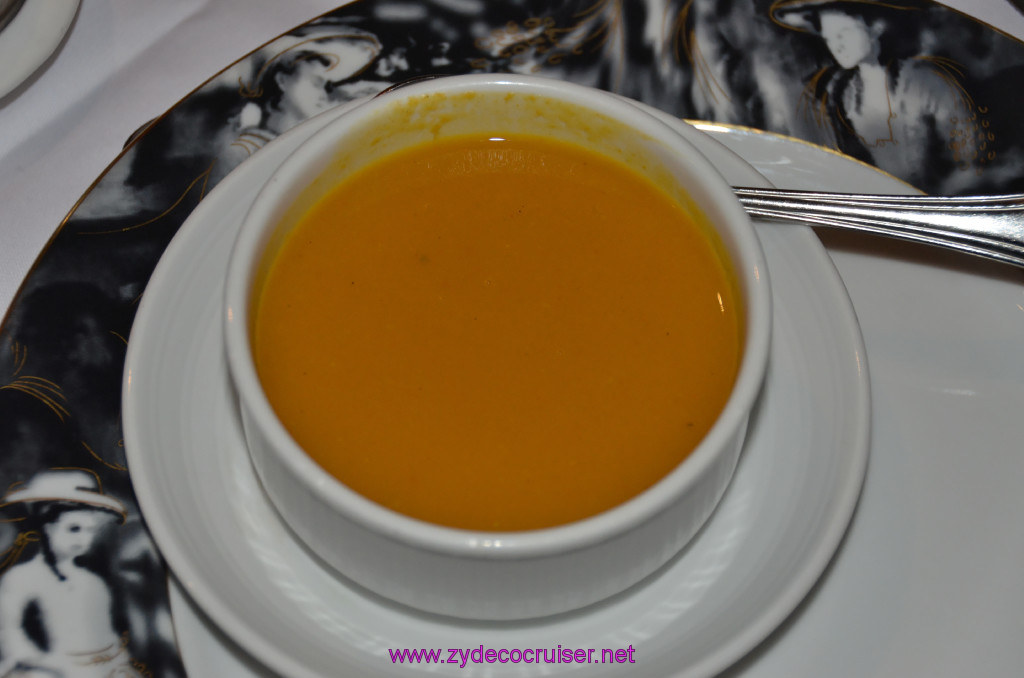 Carnival Conquest, Fun Day at Sea 1, MDR Dinner, West Indian Roasted Pumpkin Soup