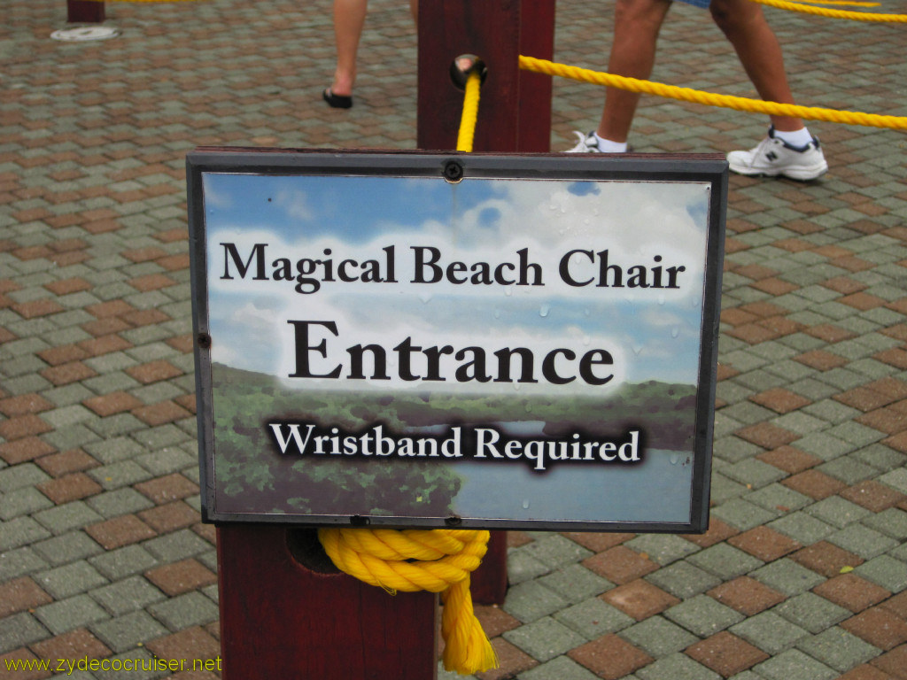 022: Carnival Conquest, Roatan, Magical Beach Chair Entrance, Wristband Required, 