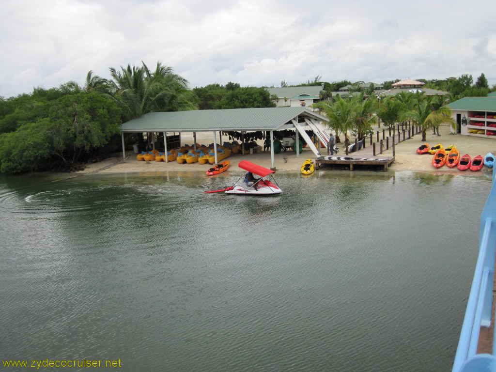 033: Carnival Conquest, Roatan, Some water toys and a life guard on a jetski