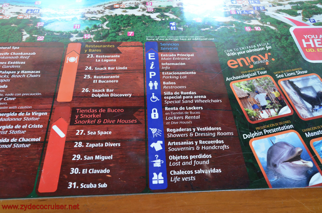 028: Carnival Conquest, Cozumel, Chankanaab, Map, 