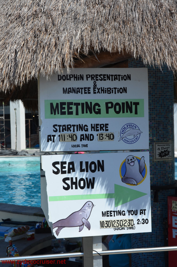 089: Carnival Conquest, Cozumel, Chankanaab, Free Dolphin Presentation & Manatee Exhibition, also Free Sea Lion Show, 