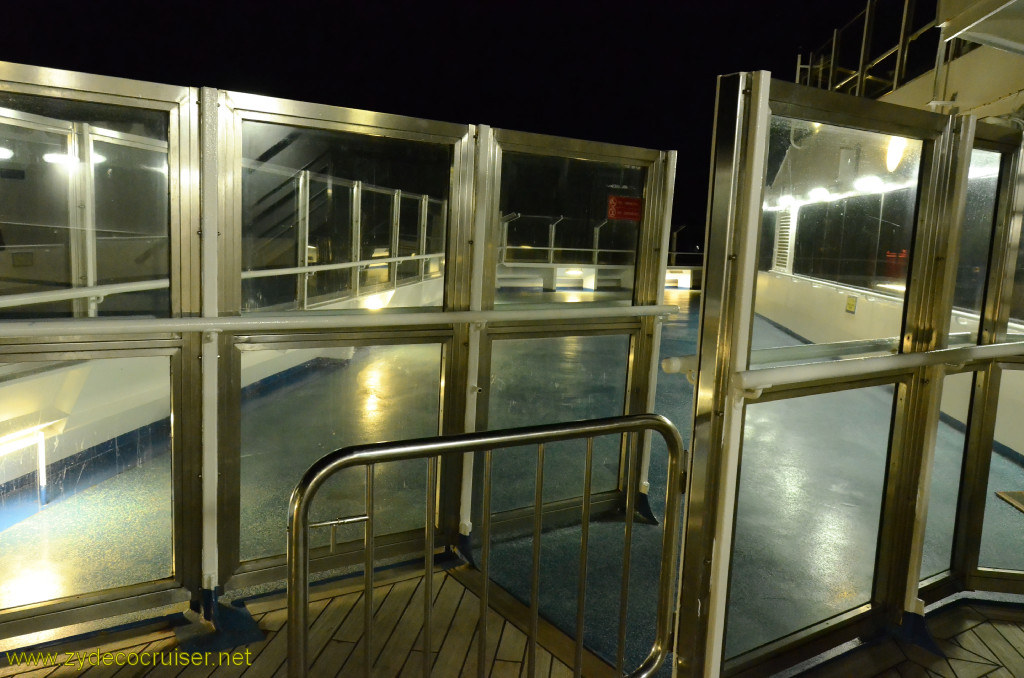 491: Carnival Conquest, Cozumel, Sun Deck at Night, where kiddie pool used to be, 