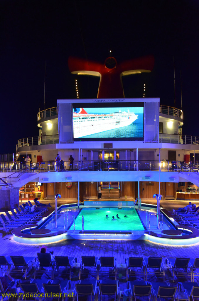 503: Carnival Conquest, Cozumel, Lido at night, Seaside Theater, 