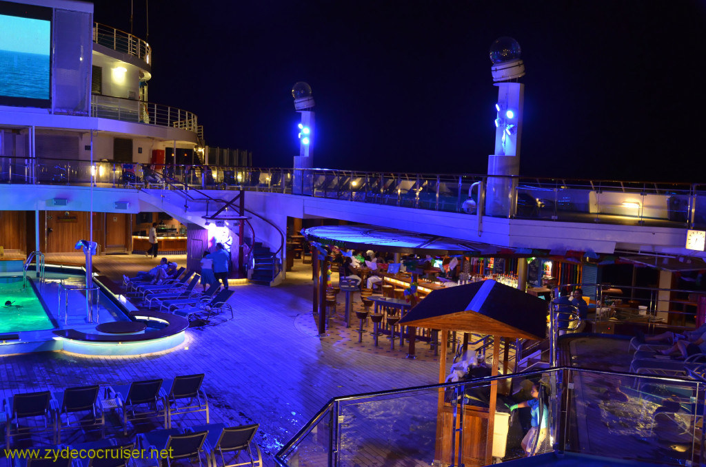 504: Carnival Conquest, Cozumel, Lido at Night, 