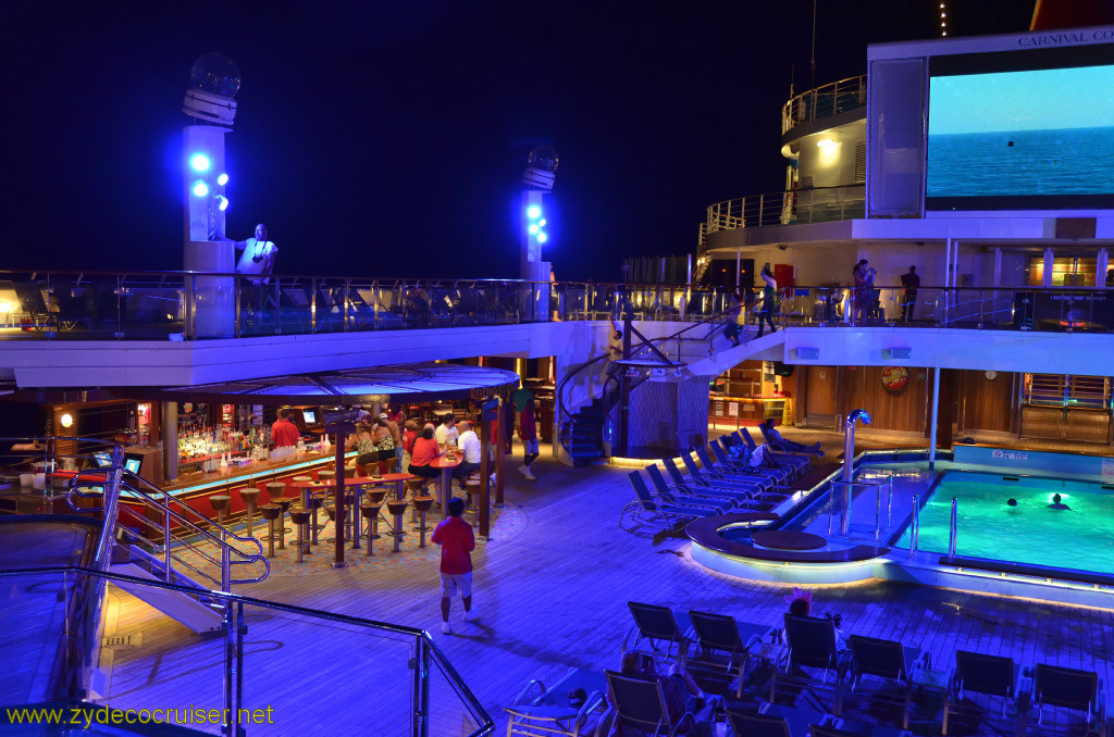 505: Carnival Conquest, Cozumel, Lido at Night, 