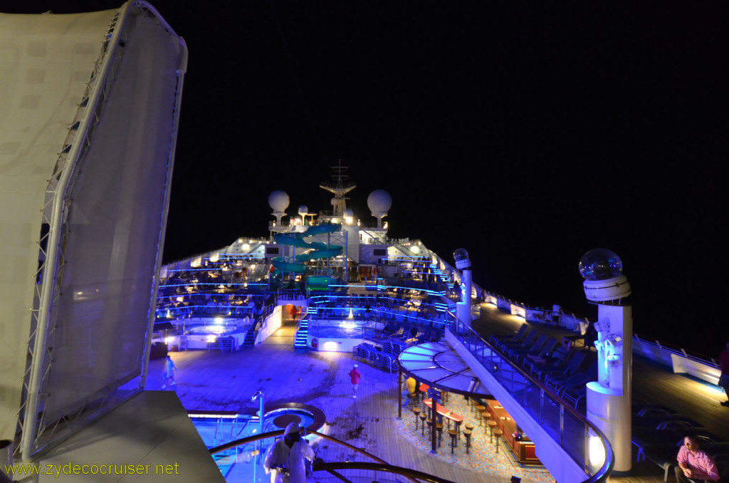 531: Carnival Conquest, Cozumel, Lido and Panorama Deck at Night, 