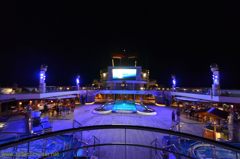 541: Carnival Conquest, Cozumel, Lido at Night, 