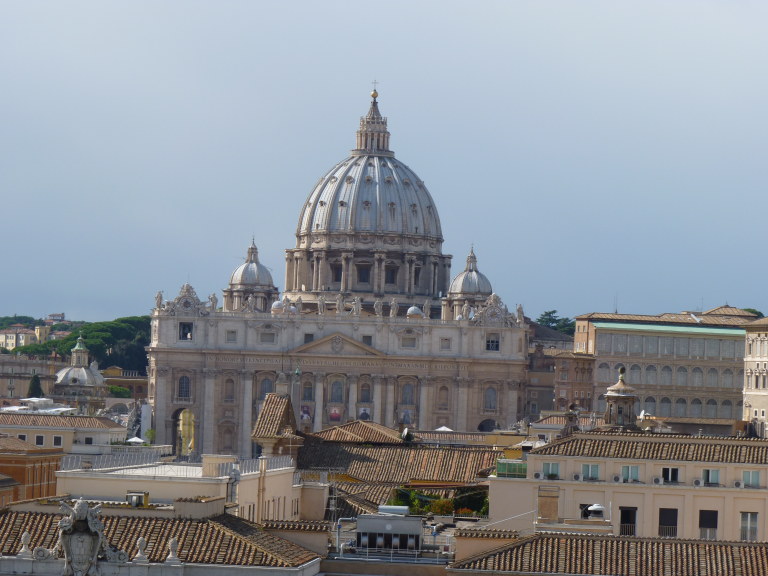 3023: View of St Peter from Castel Sant'Angelo, Rome, Italy. 