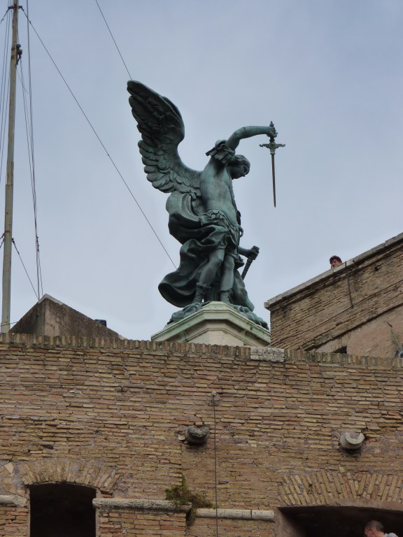 3075: Castel Sant'Angelo, Rome, Italy, Bronze Statue of Saint Michael