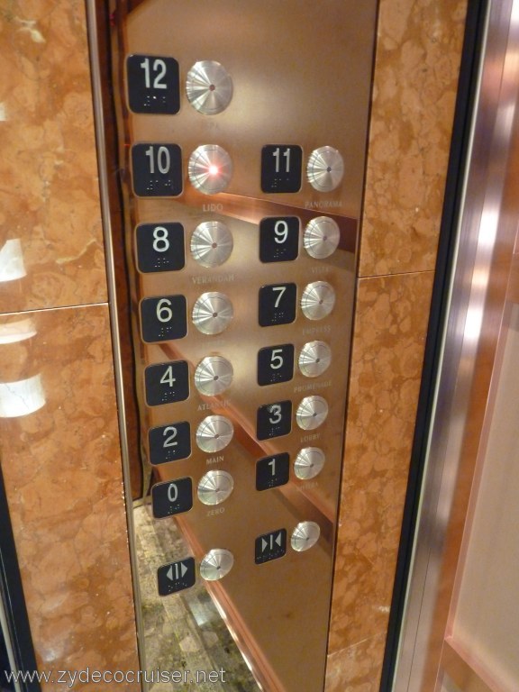 Carnival Dream Elevator Buttons
