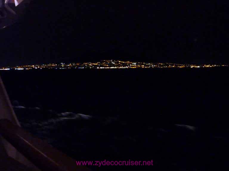 3342: Carnival Dream approaching Naples at night