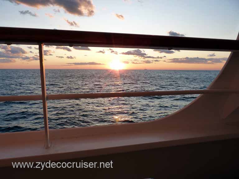 4672: Carnival Dream - Sunset from our Cove Balcony