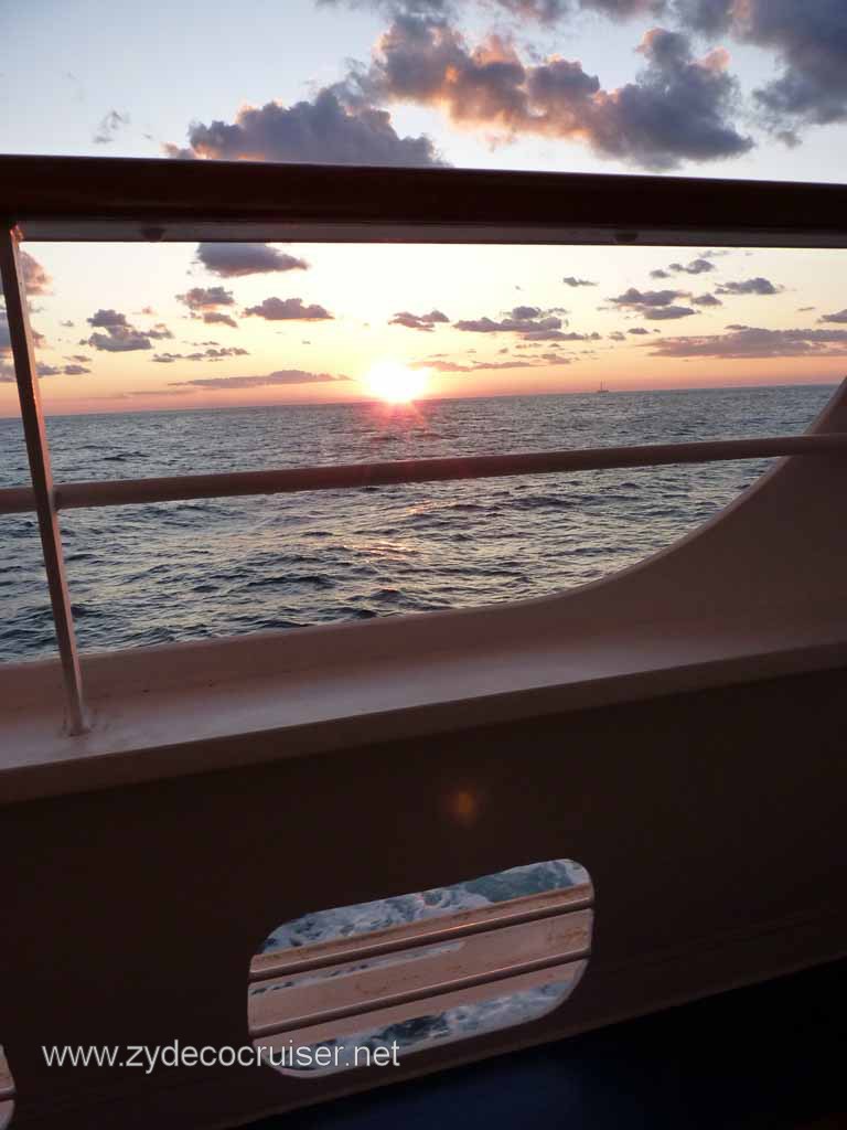 4673: Carnival Dream - Sunset from our Cove Balcony