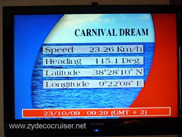 5578: Carnival Dream - Speed, Heading, Position