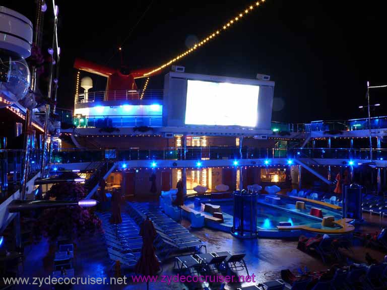 0468: Carnival Dream, Transatlantic Cruise, Barcelona - Carnival Dream at Night, Lido
