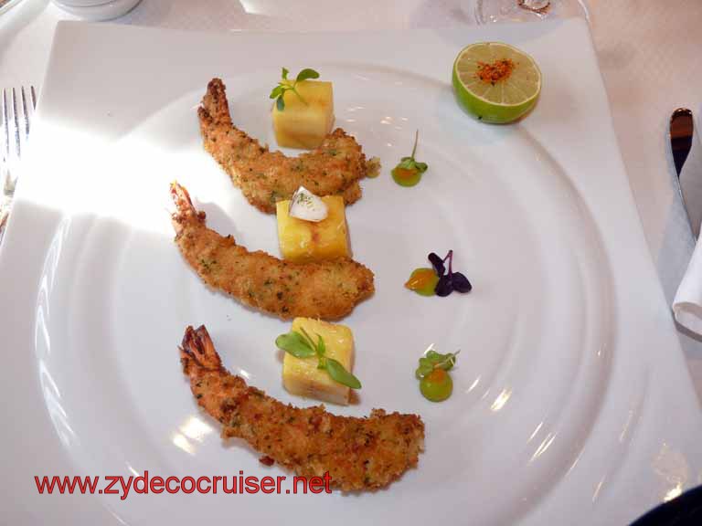 2065: Carnival Dream, Transatlantic Cruise, Chef's Art Supper Club Lunch, Coconut Shrimps