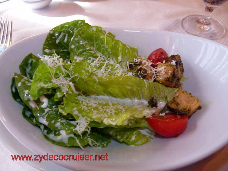 2069: Carnival Dream, Transatlantic Cruise, Chef's Art Supper Club Lunch, Caesar Salad