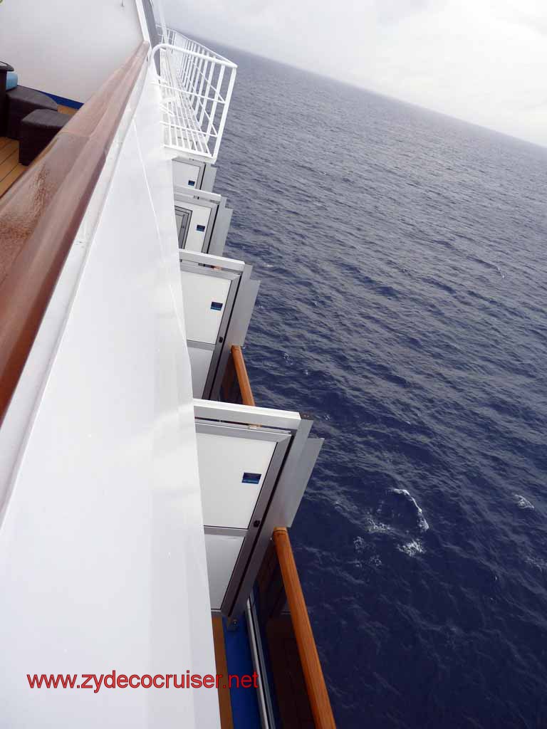 2097: Carnival Dream, Transatlantic Cruise, Balconies below Serenity