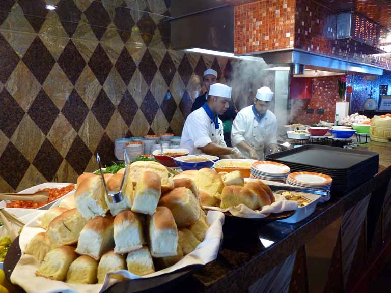 Carnival Dream Pasta Bar - Fresh Bread and Chefs At Work