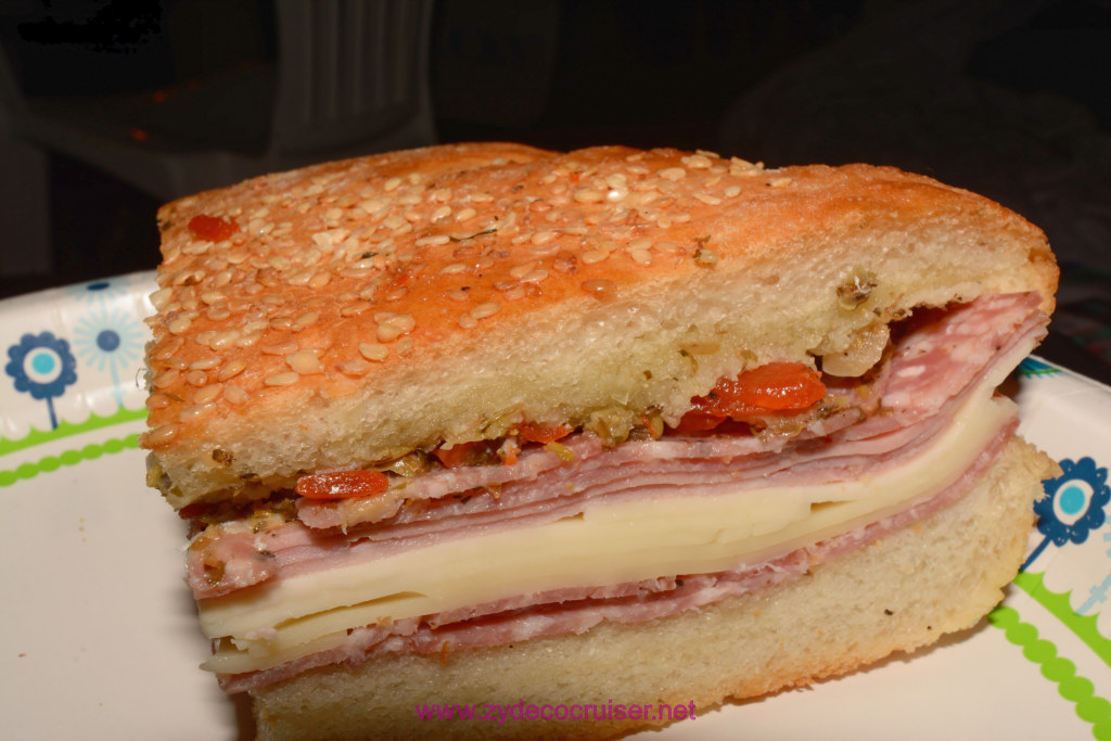 005: Carnival Dream Post-Cruise New Orleans, 1/4 Central Grocery Muffuletta. Yum!