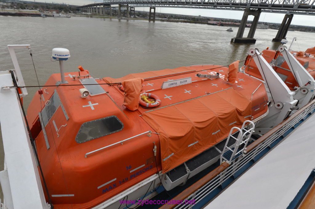140: Carnival Elation, New Orleans, Embarkation, Lifeboats, 