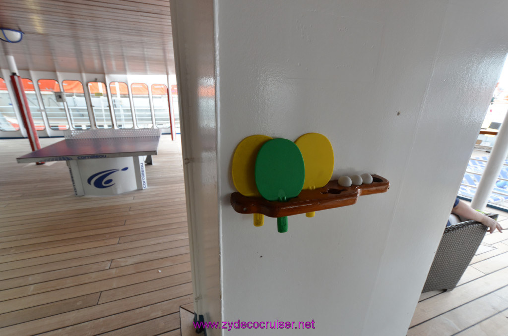 154: Carnival Elation, New Orleans, Embarkation, Ping Pong Table and Equipment, 