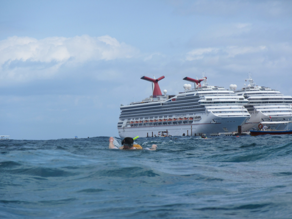 036: Carnival Elation Cruise, Cozumel, Deluxe Beach Catamaran Sail and Snorkel,