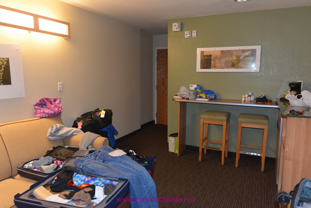 002: Our room - Microtel Hotel, Saraland, AL, already trashed