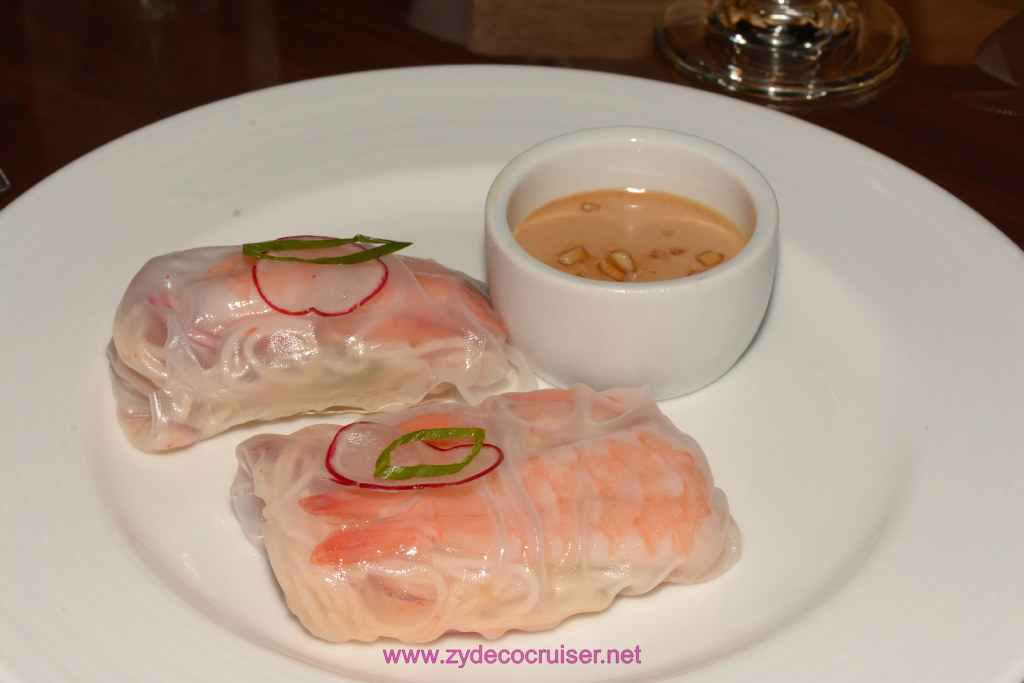Carnival Freedom, American Table, Dinner 1, Chilled Vietnamese Roll