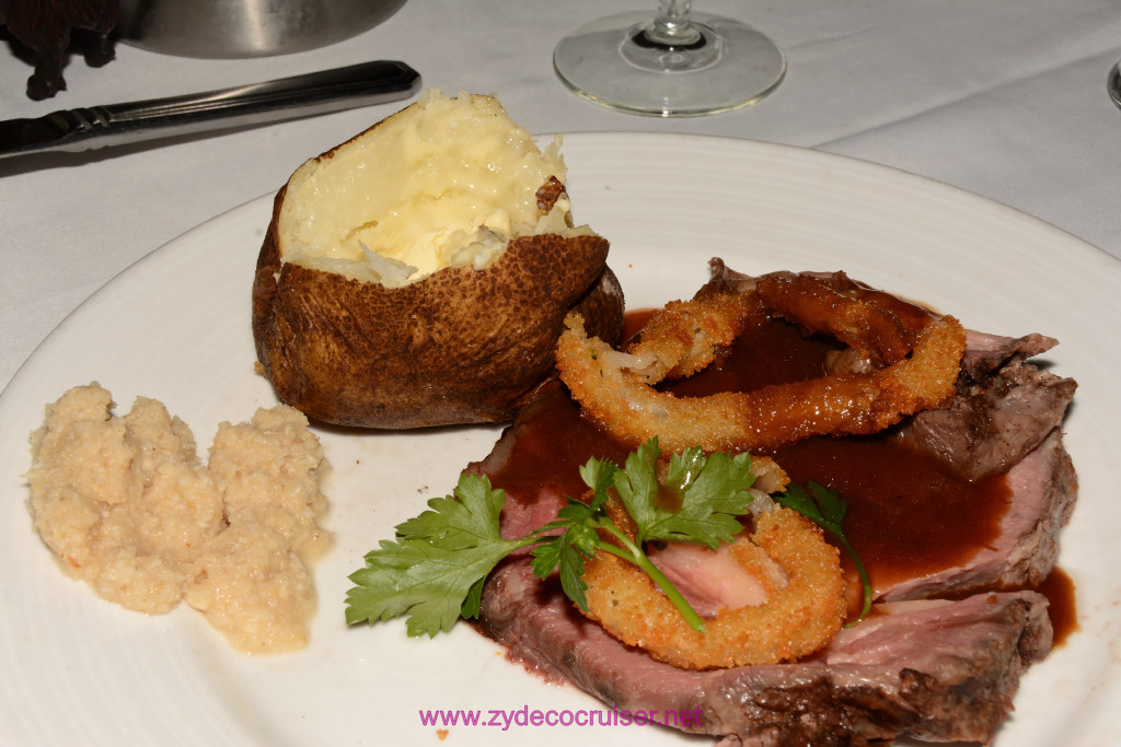 Carnival Freedom, American Table, Dinner 2, Slow Cooked Prime Rib