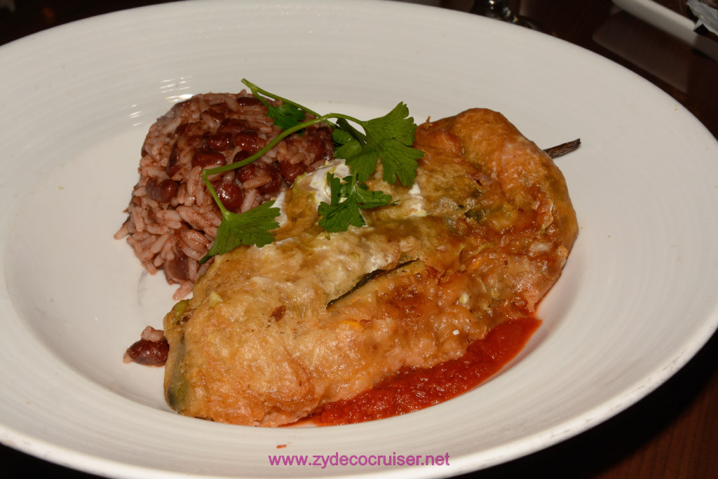 Carnival Freedom, American Table, Dinner 5, Chili Rellenos 