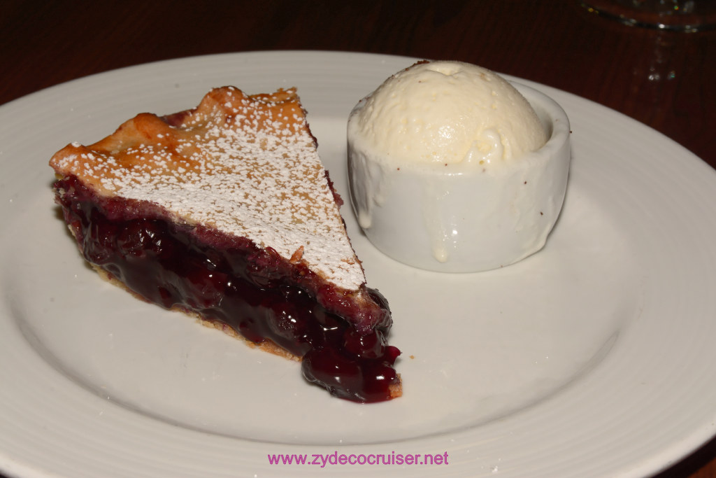 Carnival Freedom, American Table, Dinner 5, Blueberry Pie