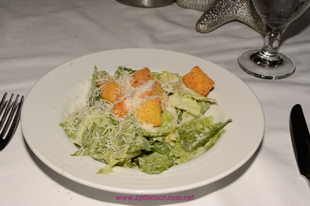 Carnival Freedom, American Table, Dinner 6, Romaine Caesar Salad