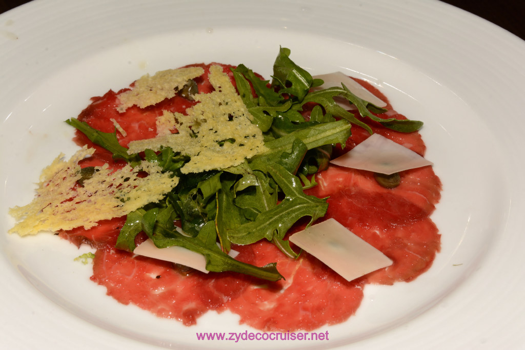 Carnival Freedom, American Table, Dinner 7, Beef Carpaccio