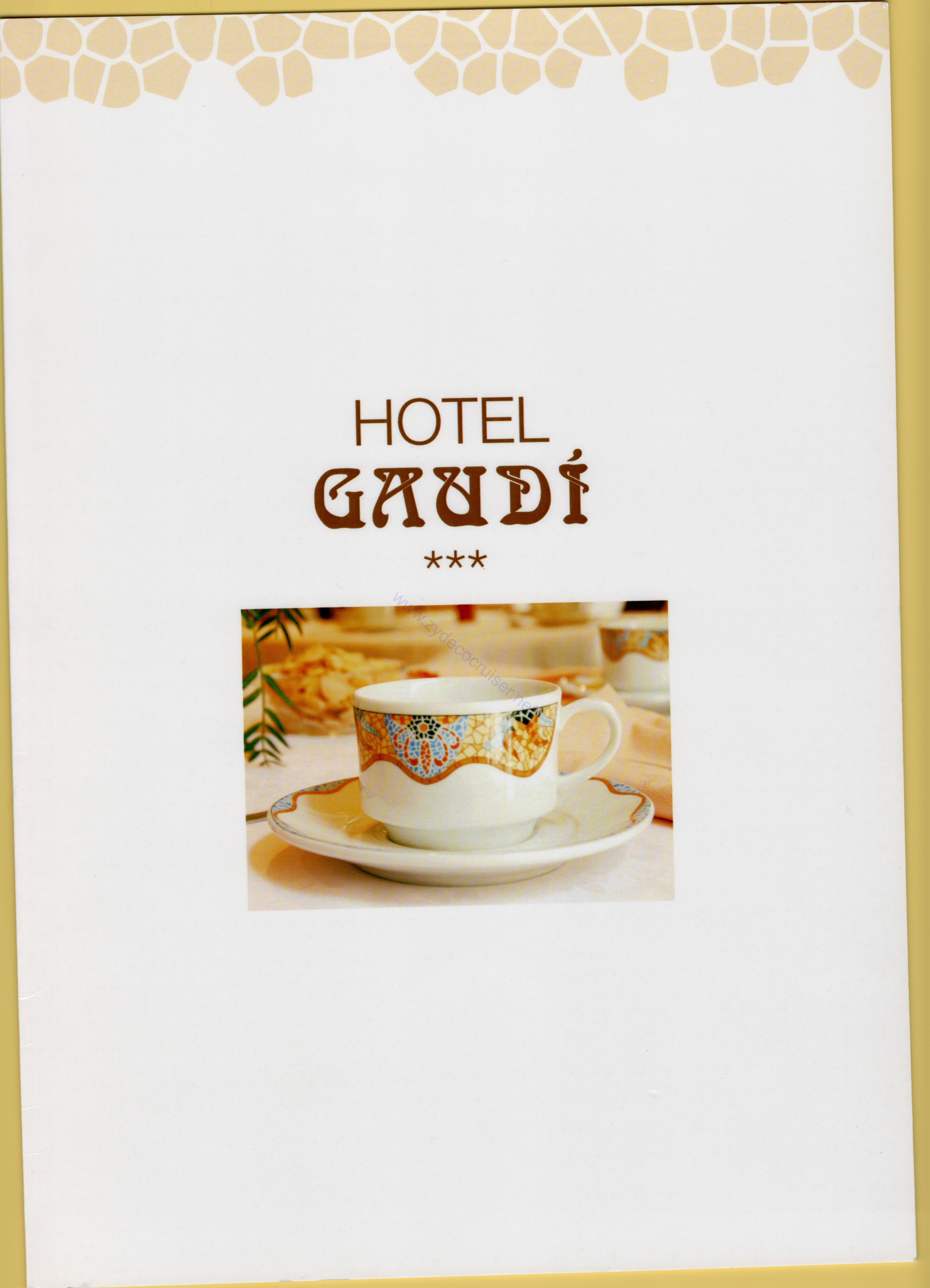 Hotel Gaudi, Barcelona, Room Service Menu 4