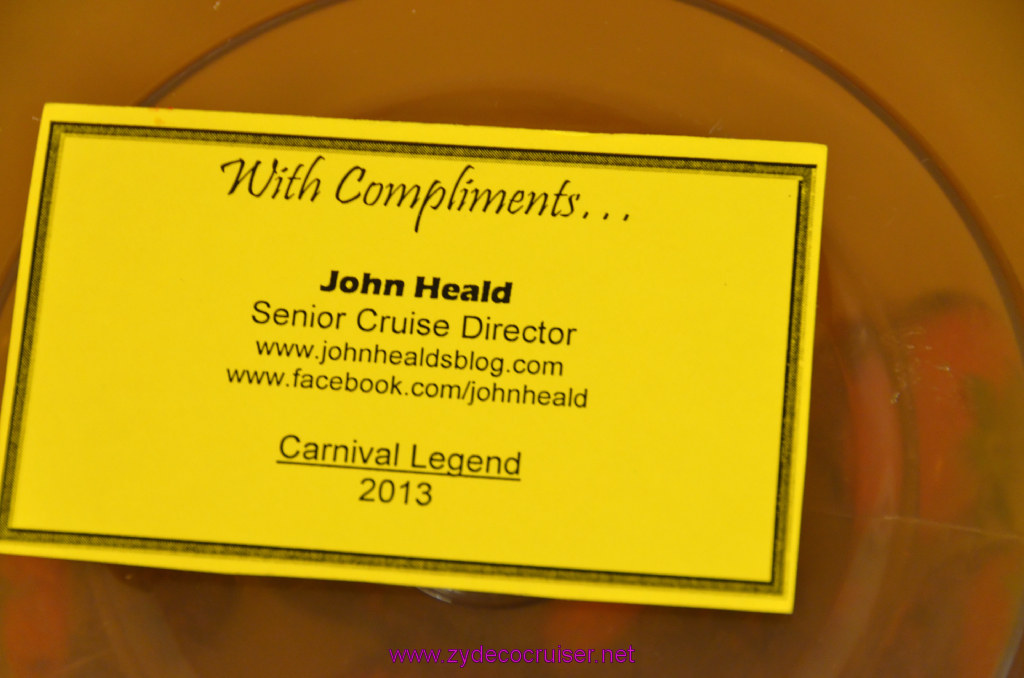 187: Carnival Legend British Isles Cruise, Dover, Embarkation, With Compliments from CD John Heald, 