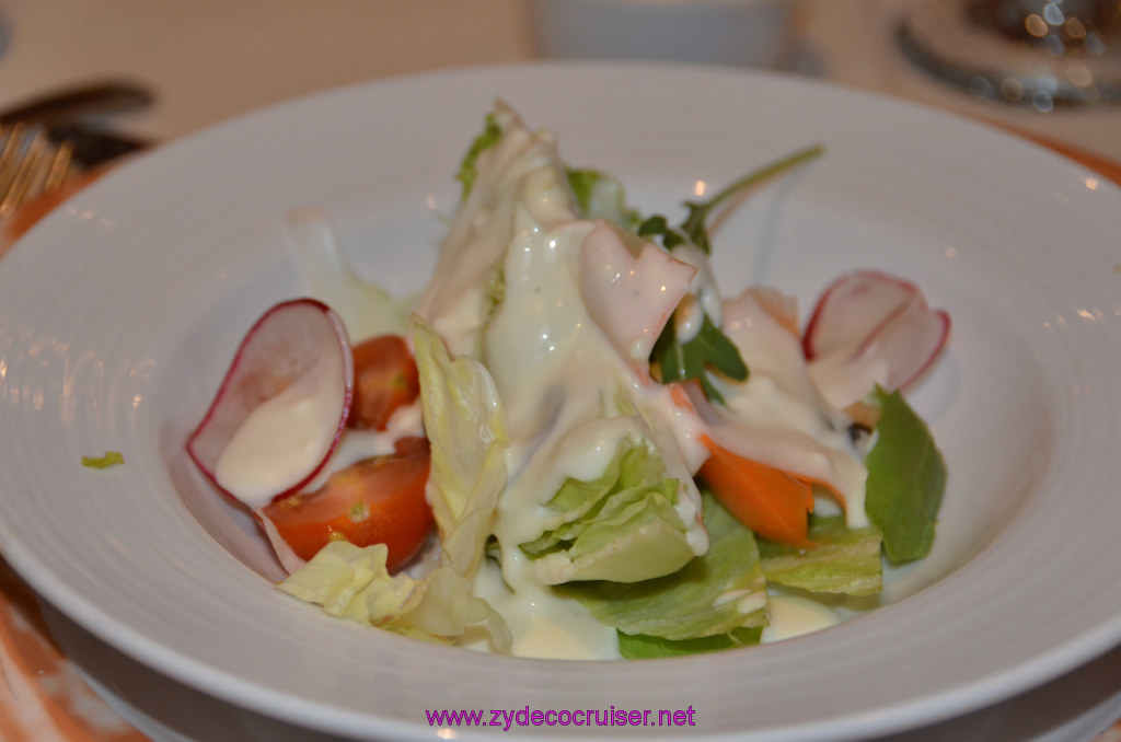 193: Carnival Legend British Isles Cruise, Dover, Embarkation, MDR Dinner, Heart of Iceberg Lettuce with Blue Cheese
