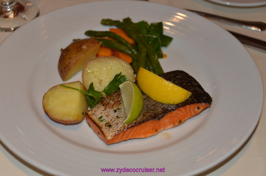 808: Carnival Legend, British Isles Cruise, Invergordon, MDR Dinner, Broiled Fillet of Atlantic Salmon