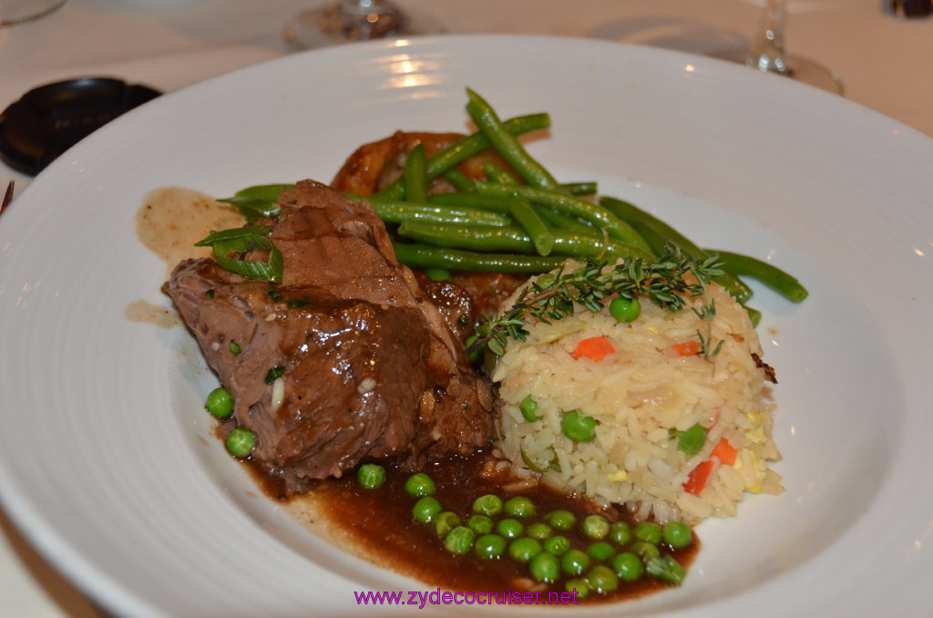 811: Carnival Legend, British Isles Cruise, Invergordon, MDR Dinner, Braised Style Short Ribs from Aged Premium American Beef